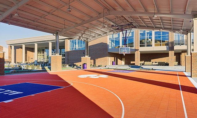 Clemson Football bball court