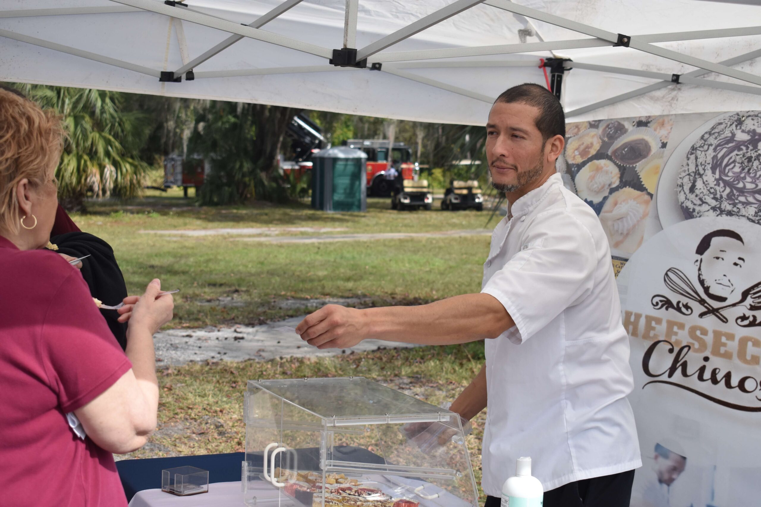 local business handing out samples