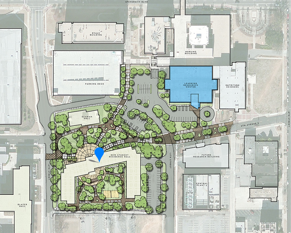 UAB Residence Hall Site Plan pinpoint web