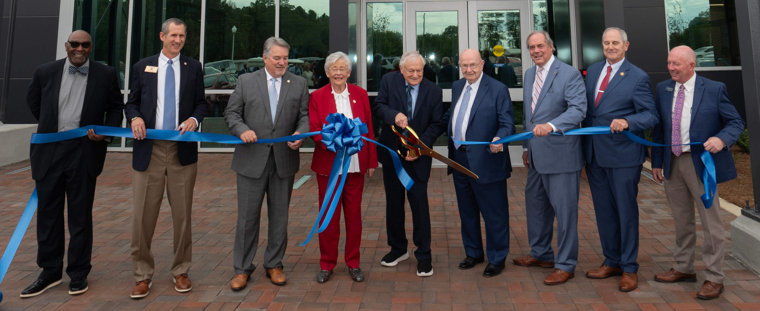 Governor Kay Ivey gave remarks and participated in the ribbon cutting for the Northeast Alabama Community College Workforce Center Grand Opening Thursday October 3,  2024 in Rainsville, Ala. 