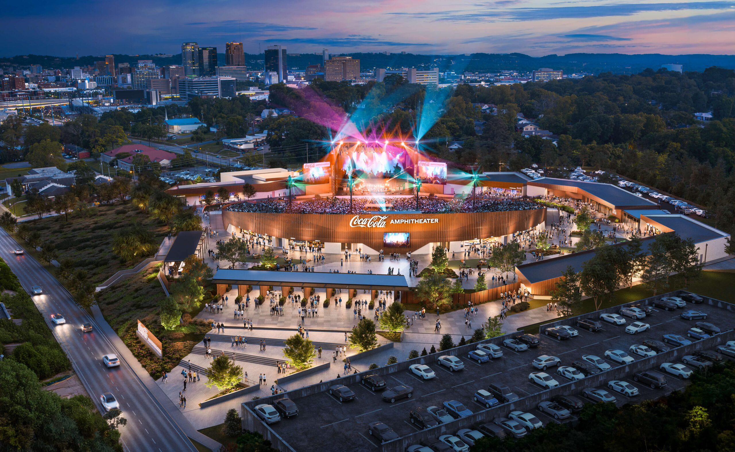 Rendering of the new Coca-Cola amphitheater