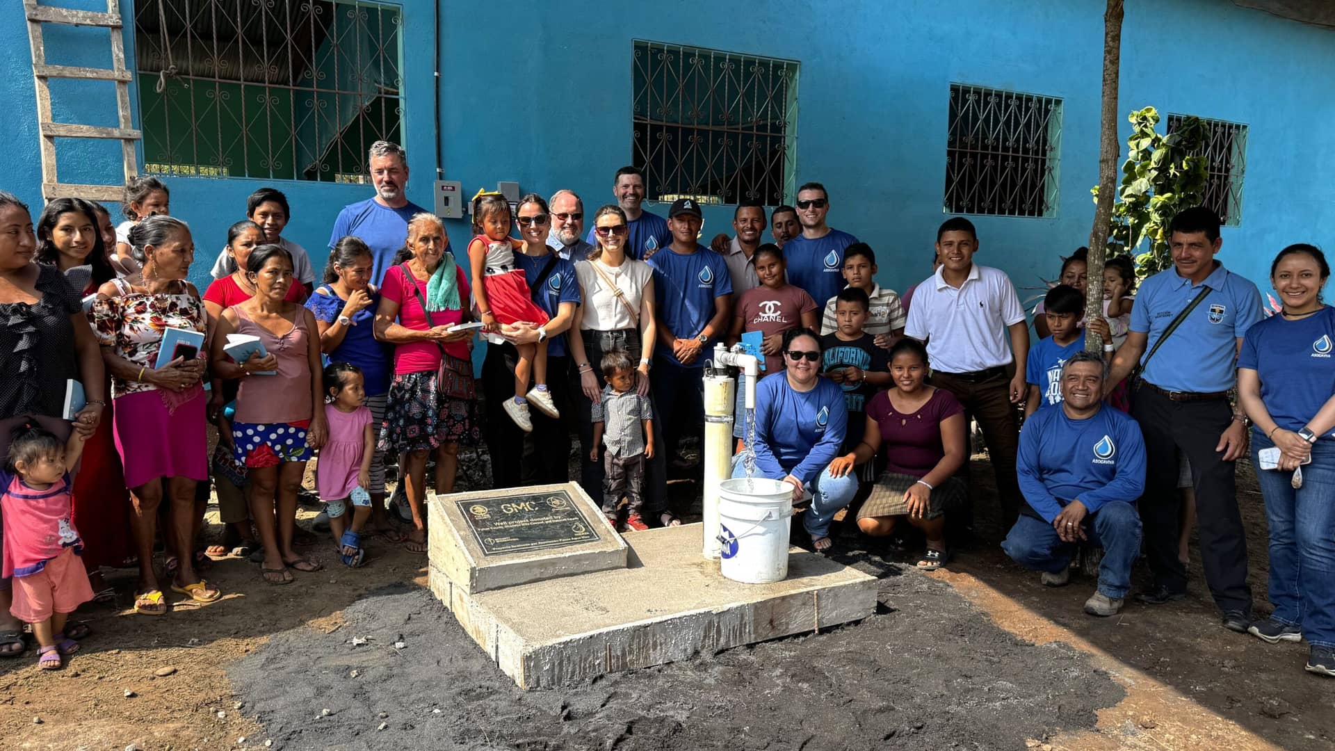 GMC celebrates the new well that now brings clean water to the village of Nuevo Brasitos in Guatemala